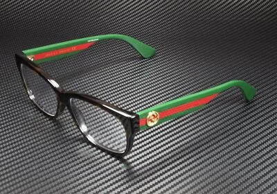 GUCCI GG0278O 012 Rectangular Square Havana Demo Lens 55 mm Women