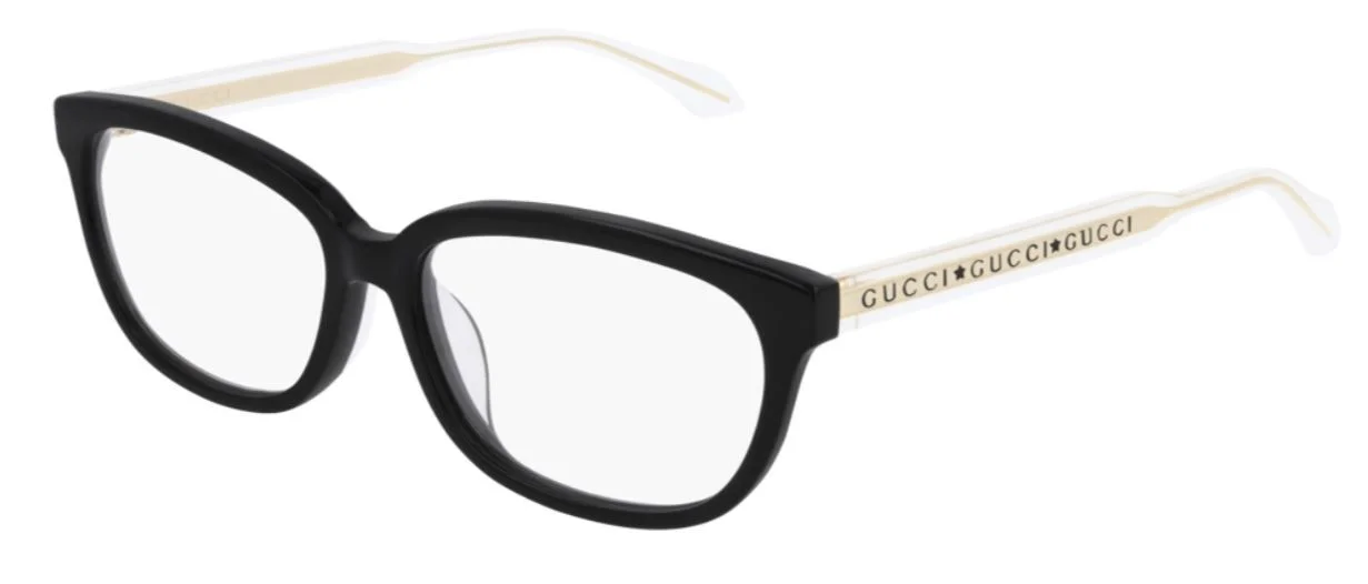 GUCCI GG0568OA 001 Square Black Black Crystal Demo Lens 55 mm Women 2