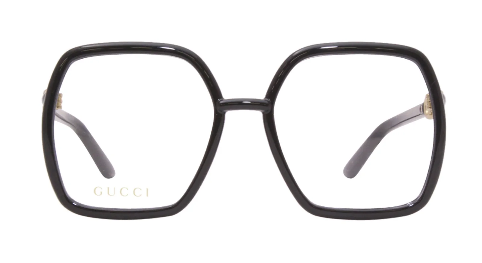 GUCCI GG0890O 001 Geometrical Black Shiny Demo Lens 55 mm Women