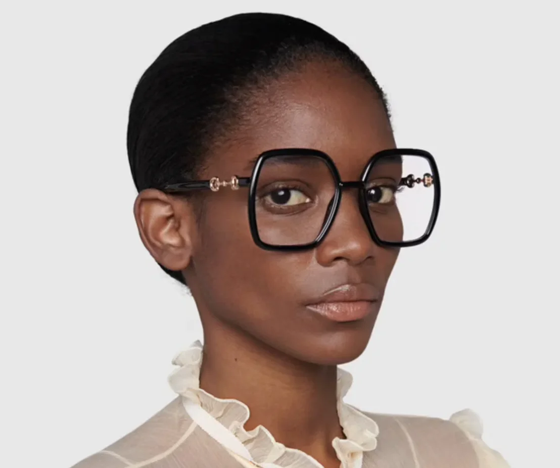 GUCCI GG0890O 001 Geometrical Black Shiny Demo Lens 55 mm Women 4