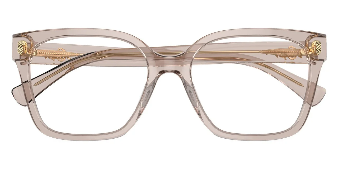New Ralph Women Square Eyeglasses RA7158U 6117 Shiny Transparent Beige 55mm 2