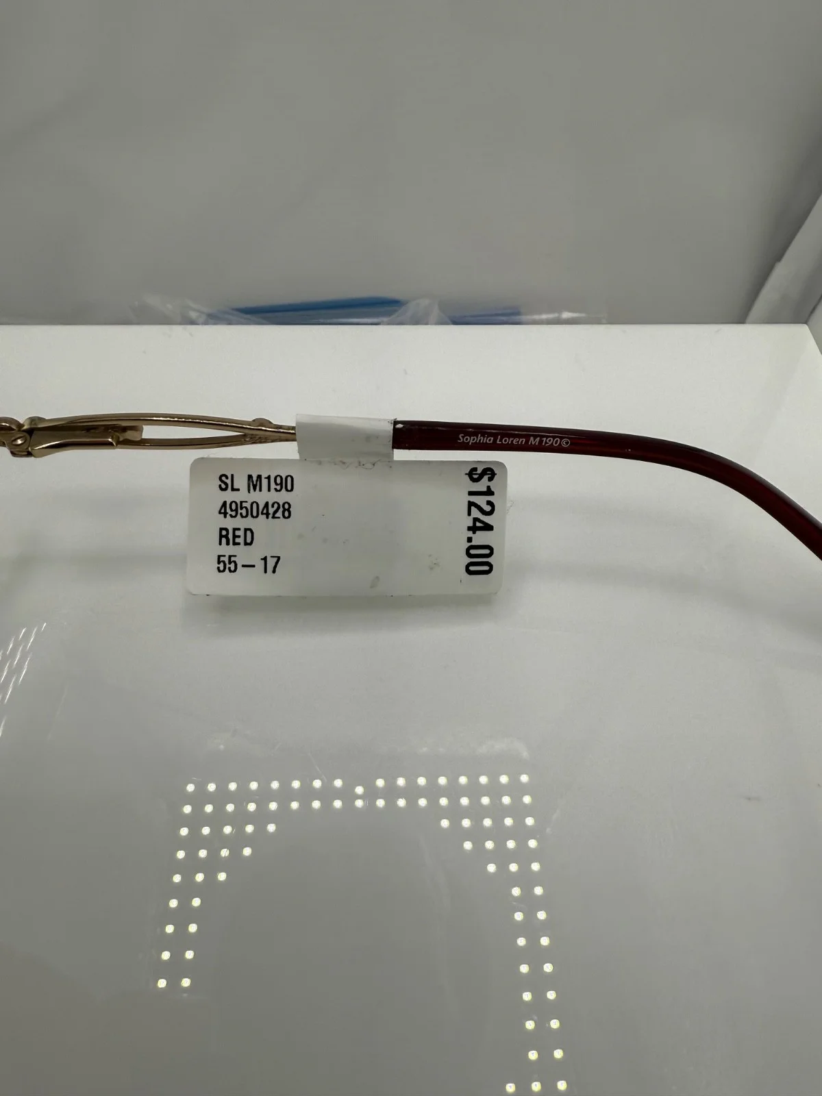 Sophia Loren M190 077 Red Gold Eyeglass Frames 55-17-135 NWT 2